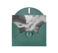 LLKGOT Buildings In The Clouds Picture Greeting Card - Premium Pearlescent Paper Double Sided Pearl Effect Design