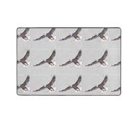LLKGOT Carpet 60 x 39 in - Flannel Area Rug for Living Room, Office, and More Flying Eagle Printing