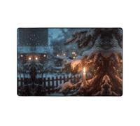 LLKGOT Carpet 60 x 39 in - Flannel Area Rug for Living Room, Office, and More The Lone Lamp Under The Cedars Printing