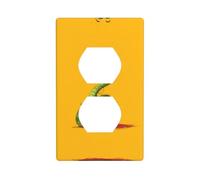 LLKGOT Cartoon snake wrapped around Pattern Dual socket wall panel household power cover durable for decorative sockets and switches