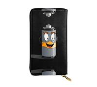 LLKGOT Charge at all times Pattern Women's leather long handheld wallet large capacity credit card zipper bag