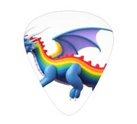 LLKGOT Colorful flying dragon Picture Guitar plectrum 12 pieces with three thickness plectrum combinations suitable for bass and ukulele