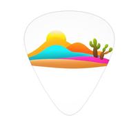 LLKGOT Colorful hills Picture Guitar plectrum 12 pieces with three thickness plectrum combinations suitable for bass and ukulele