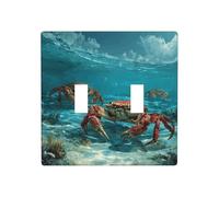LLKGOT Crabs at the bottom of the sea picture Switch cover decorative wall panel suitable for residential and commercial areas 4.5x4.5 In