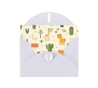 LLKGOT Desert Creatures Picture Greeting Card - Premium Pearlescent Paper Double Sided Pearl Effect Design