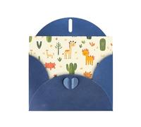 LLKGOT Desert Creatures Picture Greeting Card - Premium Pearlescent Paper Double Sided Pearl Effect Design