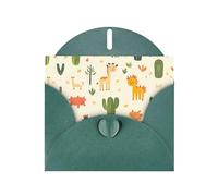 LLKGOT Desert Creatures Picture Greeting Card - Premium Pearlescent Paper Double Sided Pearl Effect Design