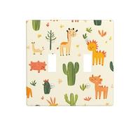LLKGOT Desert creatures picture Switch cover decorative wall panel suitable for residential and commercial areas 4.5x4.5 In