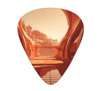 LLKGOT Dune Building Picture Guitar plectrum 12 pieces with three thickness plectrum combinations suitable for bass and ukulele