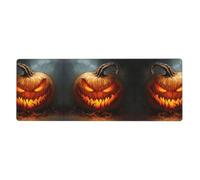 LLKGOT Evil Devil Pumpkin Pattern Gaming Mouse pad XXL Large Mouse Mat Long Extended Mouse Pad Desk Mat Non-Slip Rubber Mice Pads Stitched Edges Thin Pad 31.5 x 11.8 x 0.12 in