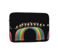 LLKGOT Fairies Dancing on The Rainbow Printing Shockproof Portable Laptop Sleeve Bag 13 inch for Men Women Business Travel, Office Daily Use