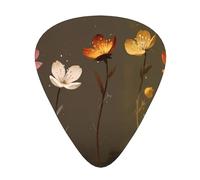 LLKGOT Five Little Flowers Picture Guitar plectrum 12 pieces with three thickness plectrum combinations suitable for bass and ukulele