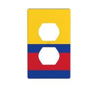LLKGOT Flag of Colombia Pattern Dual socket wall panel household power cover durable for decorative sockets and switches