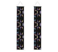 LLKGOT Floating jellyfish picture Porch banner graduation decoration wall, suitable for indoor and outdoor 12 ''x71' '