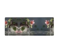 LLKGOT Flowers by The Faucet Pattern Gaming Mouse pad XXL Large Mouse Mat Long Extended Mouse Pad Desk Mat Non-Slip Rubber Mice Pads Stitched Edges Thin Pad 31.5 x 11.8 x 0.12 in