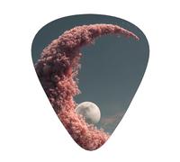 LLKGOT Flowers Crescent Picture Guitar plectrum 12 pieces with three thickness plectrum combinations suitable for bass and ukulele