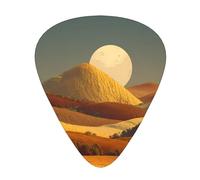 LLKGOT Golden Hills Picture Guitar plectrum 12 pieces with three thickness plectrum combinations suitable for bass and ukulele