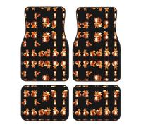 LLKGOT Gorp Squirrel Squad Pattern Car Floor mats with Anti Slip Front and Rear are Suitable for Cars, Trucks and SUV