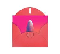 LLKGOT Gradient Ghost Picture Greeting Card - Premium Pearlescent Paper Double Sided Pearl Effect Design