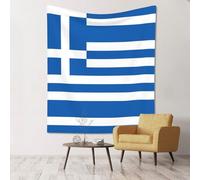 LLKGOT Greek flag picture Tapestry wall decoration, soft and durable, suitable for decorating walls or bed covers