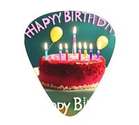 LLKGOT Happy Birthday Beautiful Picture Guitar plectrum 12 pieces with three thickness plectrum combinations suitable for bass and ukulele