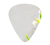 LLKGOT Iris flowers in full bloom Picture Guitar plectrum 12 pieces with three thickness plectrum combinations suitable for bass and ukulele
