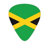 LLKGOT jamaica flag Picture Guitar plectrum 12 pieces with three thickness plectrum combinations suitable for bass and ukulele
