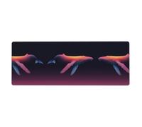 LLKGOT Killer Whale Gradient Pattern Gaming Mouse pad XXL Large Mouse Mat Long Extended Mouse Pad Desk Mat Non-Slip Rubber Mice Pads Stitched Edges Thin Pad 31.5 x 11.8 x 0.12 in