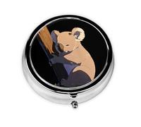 LLKGOT Koala in The Sun Picture Round Mini Pill Box with 3 compartments for Pill Storage and Portable Travel
