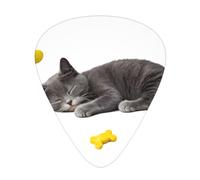 LLKGOT Lazy Kitten Picture Guitar plectrum 12 pieces with three thickness plectrum combinations suitable for bass and ukulele