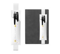 LLKGOT Leather Pen Holder Bookmark Five-pointed stars and colored stars Printing for Hardcover Journals, Diaries, Planners - Adjustable Strap Band Pouch