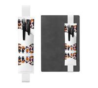 LLKGOT Leather Pen Holder Bookmark Halloween Candy Printing for Hardcover Journals, Diaries, Planners - Adjustable Strap Band Pouch
