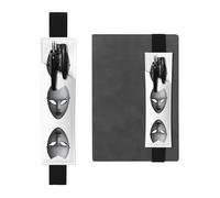 LLKGOT Leather Pen Holder Bookmark Ice Beauty Mask Printing for Hardcover Journals, Diaries, Planners - Adjustable Strap Band Pouch