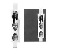LLKGOT Leather Pen Holder Bookmark Ice Beauty Mask Printing for Hardcover Journals, Diaries, Planners - Adjustable Strap Band Pouch