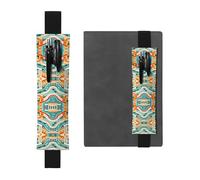 LLKGOT Leather Pen Holder Bookmark Old street buildings Printing for Hardcover Journals, Diaries, Planners - Adjustable Strap Band Pouch