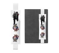 LLKGOT Leather Pen Holder Bookmark Owl carrying national flag Printing for Hardcover Journals, Diaries, Planners - Adjustable Strap Band Pouch