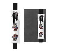 LLKGOT Leather Pen Holder Bookmark Owl carrying national flag Printing for Hardcover Journals, Diaries, Planners - Adjustable Strap Band Pouch