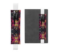 LLKGOT Leather Pen Holder Bookmark punk monkey Printing for Hardcover Journals, Diaries, Planners - Adjustable Strap Band Pouch