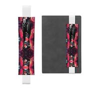 LLKGOT Leather Pen Holder Bookmark Punk style dog Printing for Hardcover Journals, Diaries, Planners - Adjustable Strap Band Pouch