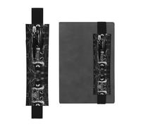 LLKGOT Leather Pen Holder Bookmark Raccoon in the jungle Printing for Hardcover Journals, Diaries, Planners - Adjustable Strap Band Pouch