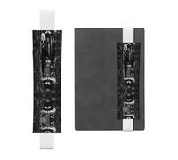 LLKGOT Leather Pen Holder Bookmark Raccoon in the jungle Printing for Hardcover Journals, Diaries, Planners - Adjustable Strap Band Pouch
