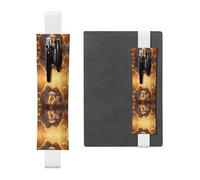 LLKGOT Leather Pen Holder Bookmark Rats in Love Printing for Hardcover Journals, Diaries, Planners - Adjustable Strap Band Pouch