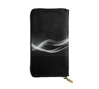 LLKGOT Light and shadow dancer Pattern Women's leather long handheld wallet large capacity credit card zipper bag