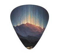 LLKGOT Lights in the mountains Picture Guitar plectrum 12 pieces with three thickness plectrum combinations suitable for bass and ukulele
