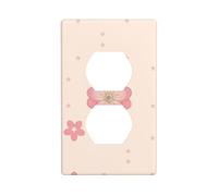 LLKGOT Little cherry blossoms Pattern Dual socket wall panel household power cover durable for decorative sockets and switches