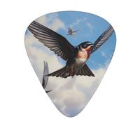 LLKGOT Little swallow flying low Picture Guitar plectrum 12 pieces with three thickness plectrum combinations suitable for bass and ukulele