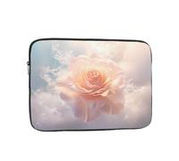 LLKGOT Magical White Roses Printing Shockproof Portable Laptop Sleeve Bag 12 inch for Men Women Business Travel, Office Daily Use