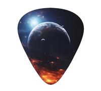 LLKGOT Magnificent Planet Picture Guitar plectrum 12 pieces with three thickness plectrum combinations suitable for bass and ukulele