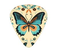 LLKGOT mass dance of butterflies Picture Guitar plectrum 12 pieces with three thickness plectrum combinations suitable for bass and ukulele