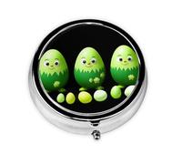 LLKGOT Maternal Love Picture Round Mini Pill Box with 3 compartments for Pill Storage and Portable Travel